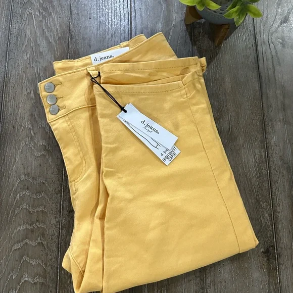 d. jeans High Waist Mustard Pants - Picture 2 of 10